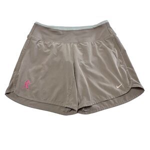 Nike Dri-Fit Active Shorts Womens XS 6" Taupe Breast Cancer‎ Awareness Walking